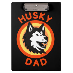 Sibirischer Husky-Vater, Husthund Klemmbrett