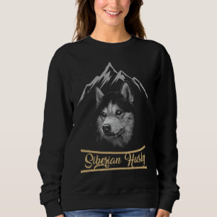 Sibirischer Husky-Vater und Mama auf der Rückseite Sweatshirt