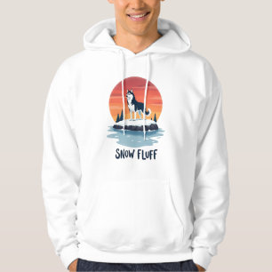 Sibirischer Husky Winteruntergang Hoodie