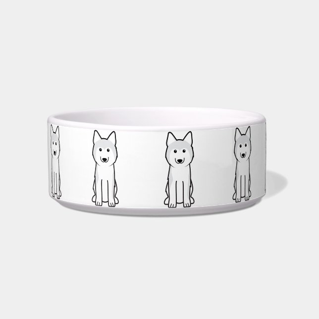 Sibirischer Schlittenhund-HundeCartoon Napf (Links)