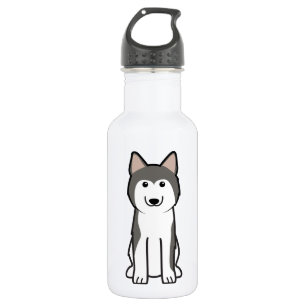 Sibirischer Schlittenhund-HundeCartoon Trinkflasche