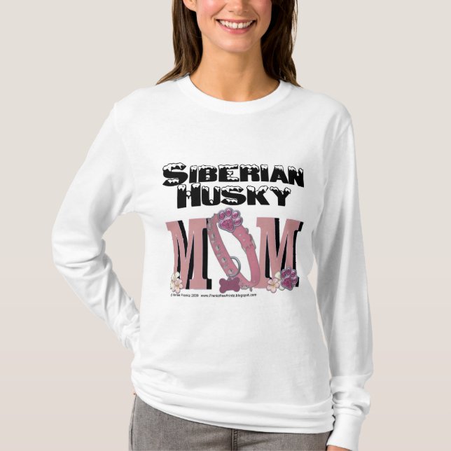 Sibirischer Schlittenhund MAMA T-Shirt (Vorderseite)