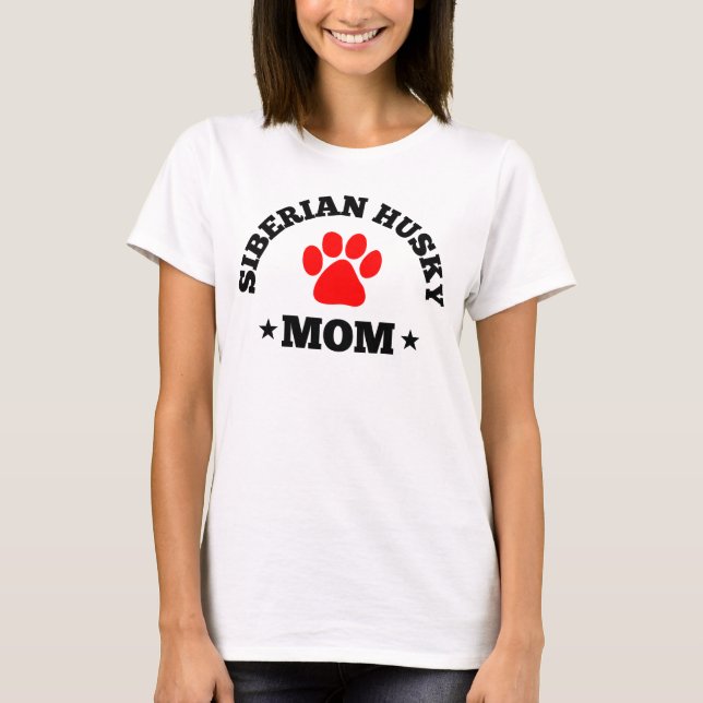Sibirischer Schlittenhund-Mama T-Shirt (Vorderseite)