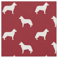 Sibirischer Schlittenhund-Silhouette-Muster-Rot