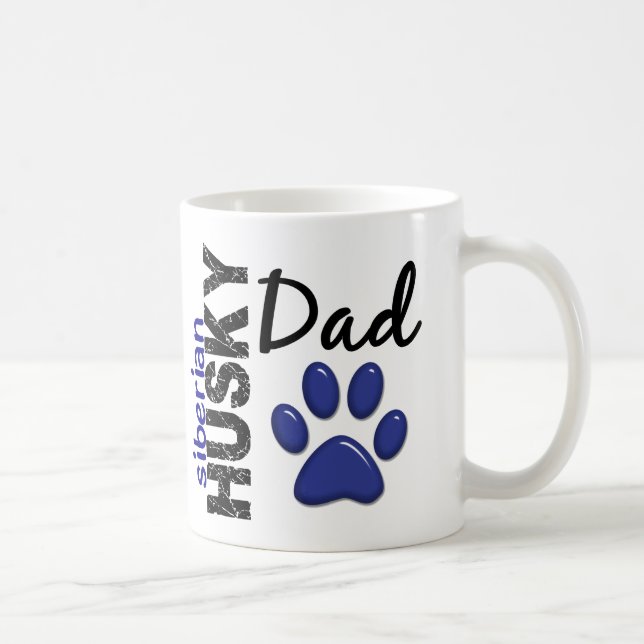 Sibirischer Schlittenhund-Vater 2 Kaffeetasse (Rechts)