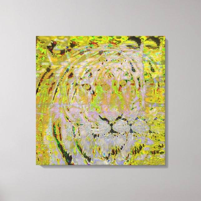 sibirischer Tiger auf eingewickeltem Leinwand (Vorderseite)