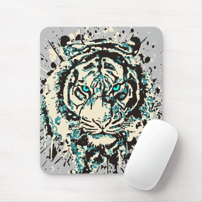 Sibirischer Tiger | Farbenfrohe Tiger Mouse Pad Mousepad (Mit Mouse)