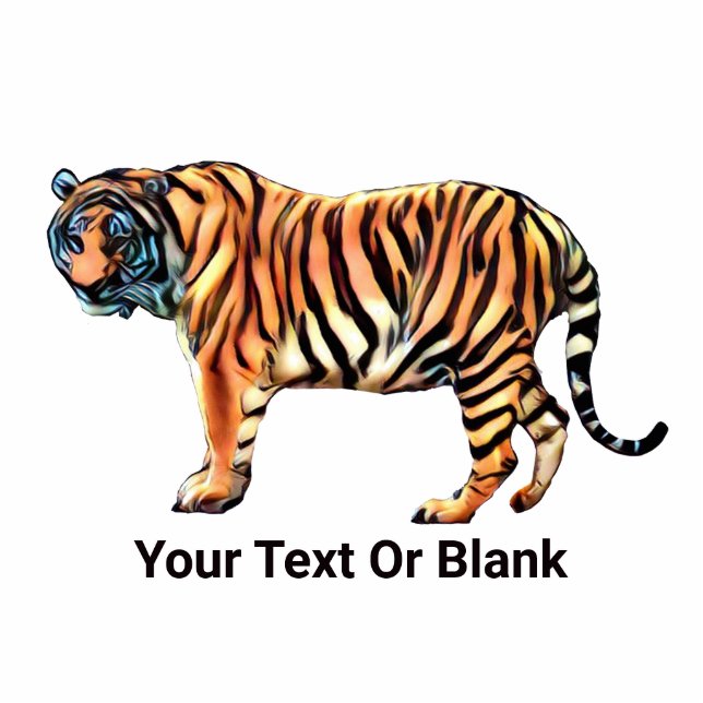 Sibirischer Tiger Freistehende Fotoskulptur (Vorne)