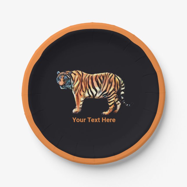 Sibirischer Tiger Pappteller (Vorderseite)