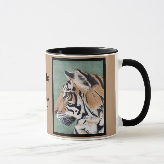 Sibirischer Tiger Personalize NAME Tasse Cup (Rechts)