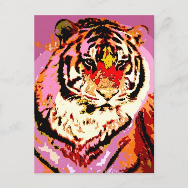 Sibirischer Tiger Postkarte (Vorderseite)