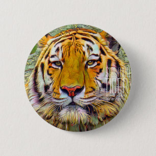 Sibirischer Tiger [Round-Tin-Abzeichen] Button