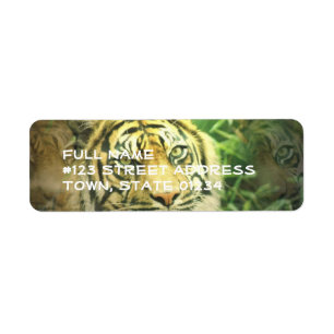 Sibirischer Tiger-Rücksendeadresse-Aufkleber