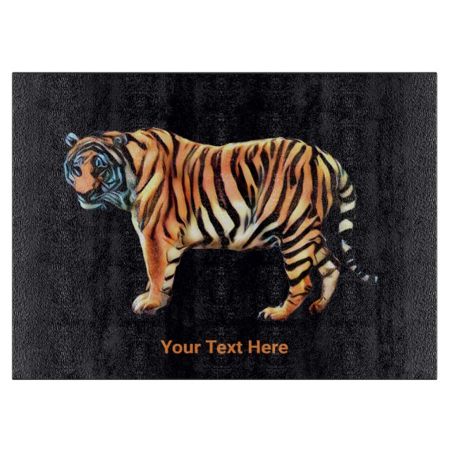 Sibirischer Tiger Schneidebrett (Vorderseite)