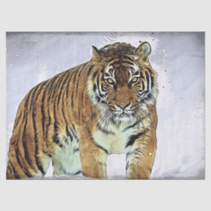 Sibirischer Tiger Seidenpapier