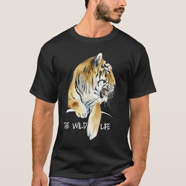 Sibirischer Tiger Wildtier T-Shirt (Vorderseite)