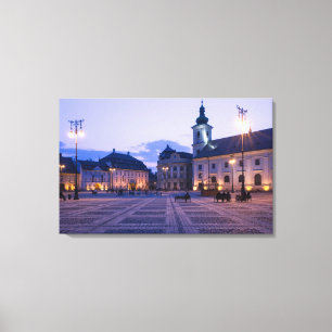 Sibiu bis zum Nacht Leinwanddruck
