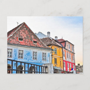 Sibiu Gebäude Postkarte