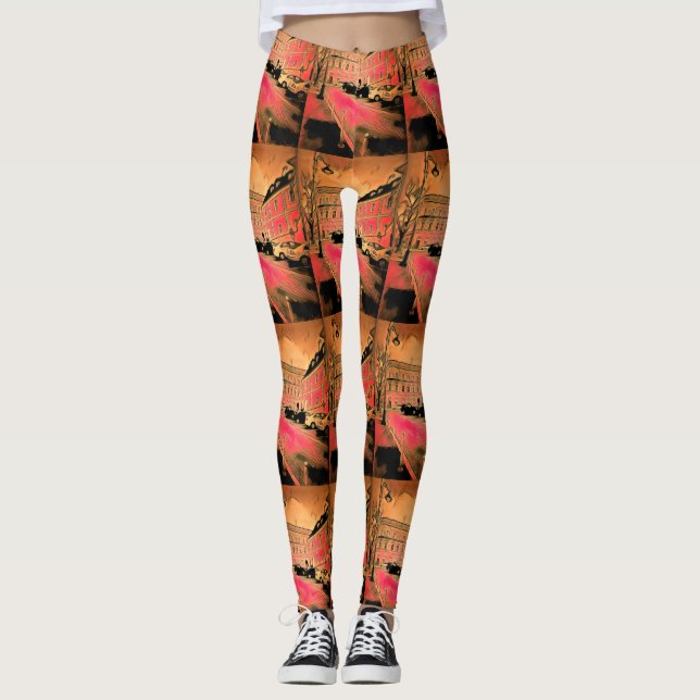 Sibiu-Malerei Leggings (Vorderseite)