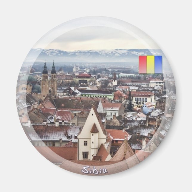 Sibiu Panorama Magnet (Vorne)