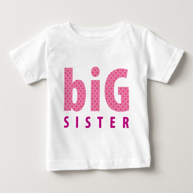 SIBLINGS COLLECTION - große Schwester {pink} Baby T-shirt (Vorderseite)