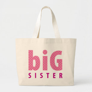 SIBLINGS COLLECTION - große Schwester {pink} Jumbo Stoffbeutel