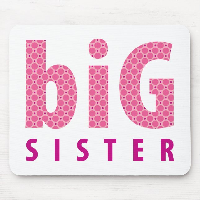SIBLINGS COLLECTION - große Schwester {pink} Mousepad (Vorne)