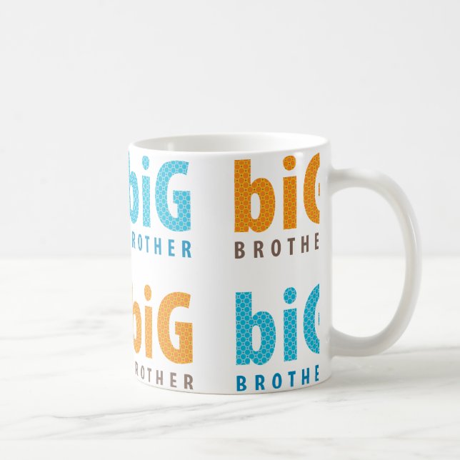SIBLINGS COLLECTION - großer Bruder {aqua+orange} Tasse (Rechts)