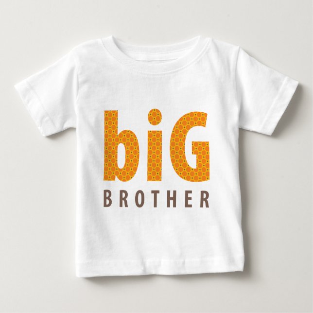 SIBLINGS COLLECTION - großer Bruder {orange} Baby T-shirt (Vorderseite)