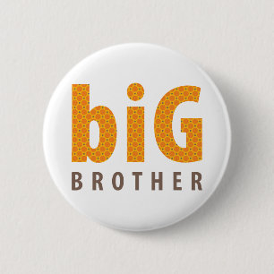 SIBLINGS COLLECTION - großer Bruder {orange} Button