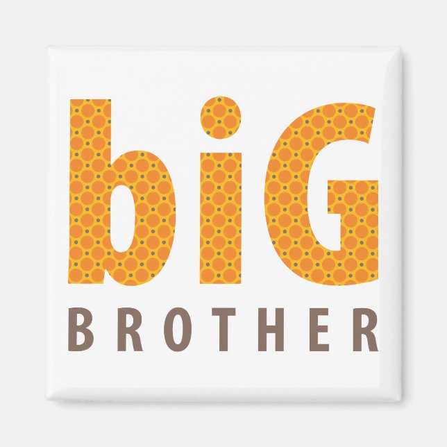 SIBLINGS COLLECTION - großer Bruder {orange} Magnet (Vorne)