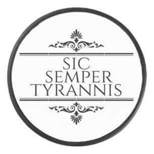 Sic Semper Tyrannis Eishockey Puck