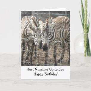Sich aneinander schmiegende Zebras Karte