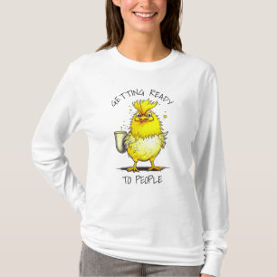 Sich bereit machen, um Leute   Lustige Hühner-Zita T-Shirt