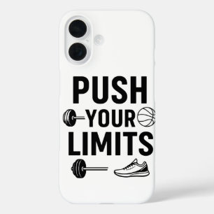 Sich die Grenzen setzen - sportliche Motivation iPhone 16 Hülle