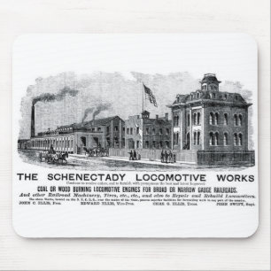 Sich fortbewegende Arbeiten Alco-Schenectady, 1870 Mousepad