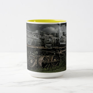 sich fortbewegende zweifarbige tasse