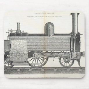 Sich fortbewegender Motor, graviert von J.W. Lowry Mousepad