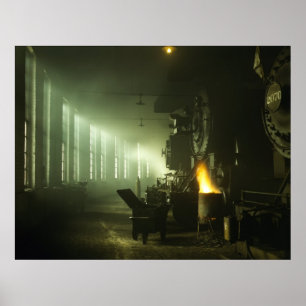 Sich fortbewegender Roundhouse Poster