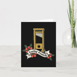 Sich französisch anfühlende Vintage-Guillotine Karte