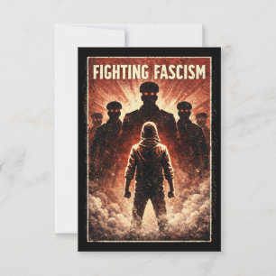 Sich gegen die Dunkelheit stellen Dankeskarte