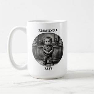 Sich gegen Ruhe wehren – Süßes Baby im Gefängnis-C Kaffeetasse