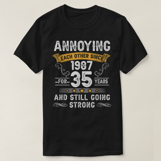sich gegenseitig seit 1987 35 Jahre Hochzeit und T-Shirt (Design vorne)