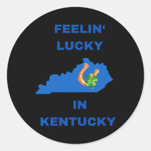 Sich Glücklich Fühlend In Kentucky-März St. Patric Runder Aufkleber