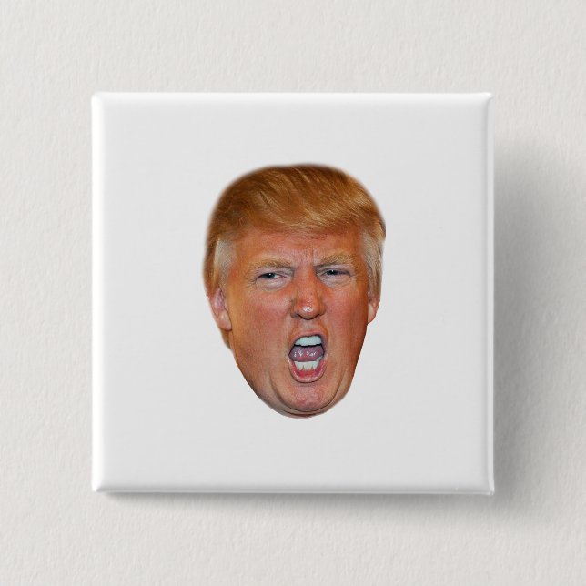 Sich hin- und herbewegender Kopf Donald Trump Button (Vorderseite)