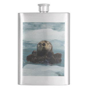 Sich hin- und herbewegender Otter Flachmann