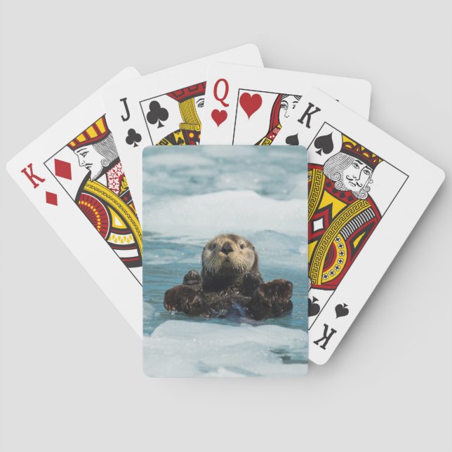 Sich hin- und herbewegender Otter Spielkarten (Rückseite)