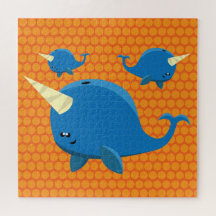 Sich hin- und herbewegendes Narwhal - Puzzlespiel
