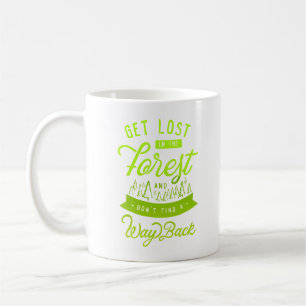 sich im Wald verirren und keinen Rückweg finden Kaffeetasse