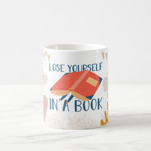 sich in einem Buch verlieren Kaffeetasse